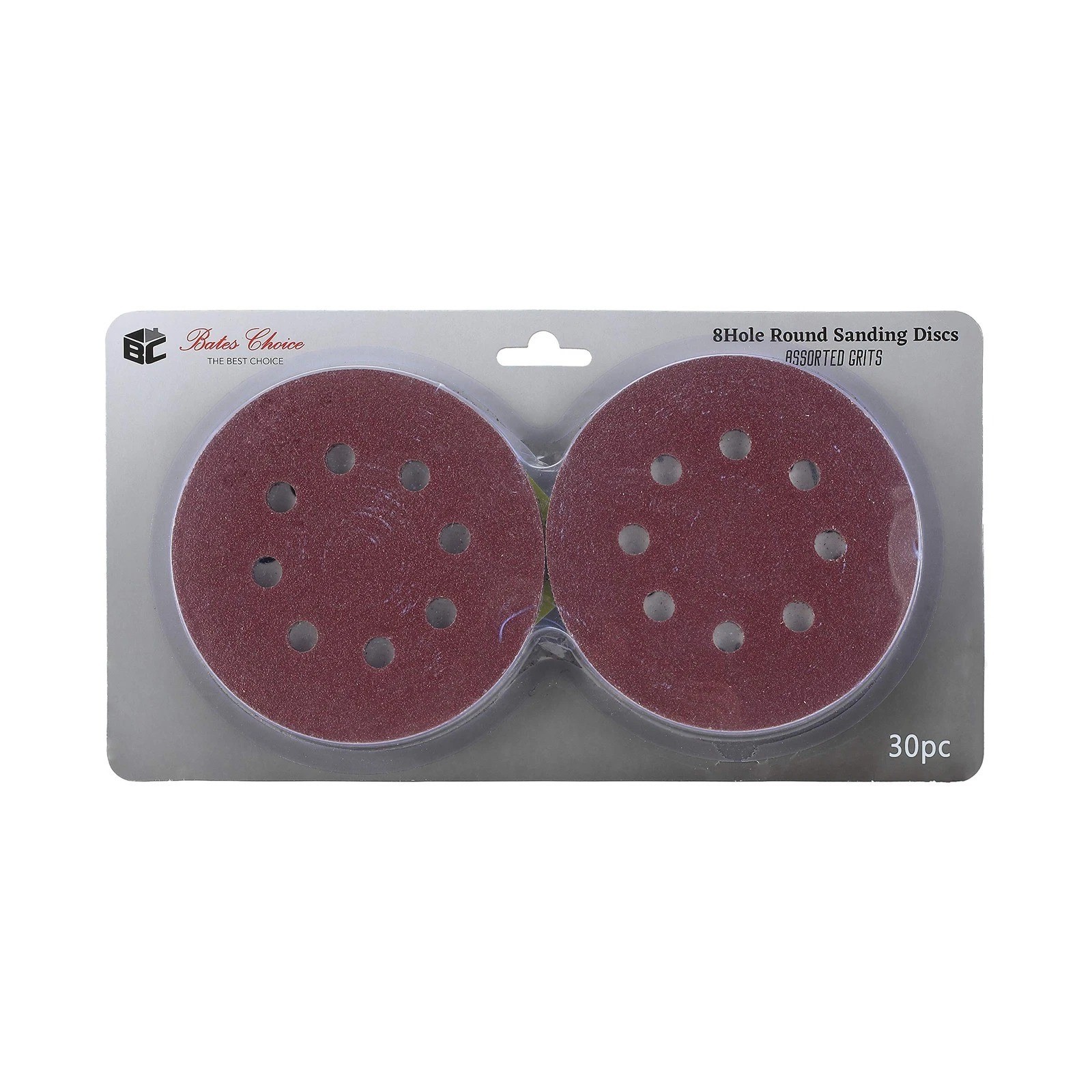 30Pk 5″ 8-Hole Sanding Discs Hook and Loop Round Sandpaper Orbital Sanding Pads