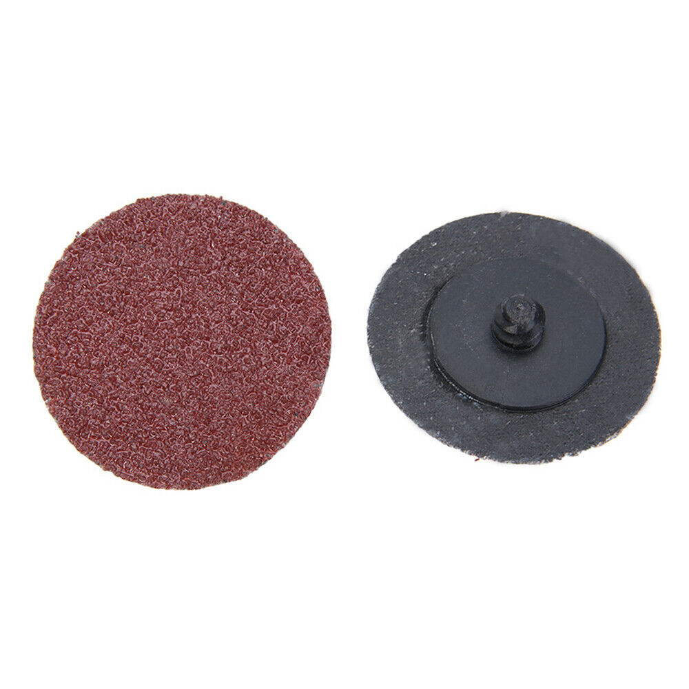 25/50Pc 2” Sanding Discs Roll Lock Type Pad 24/36/60/80/120/180/240 Grit