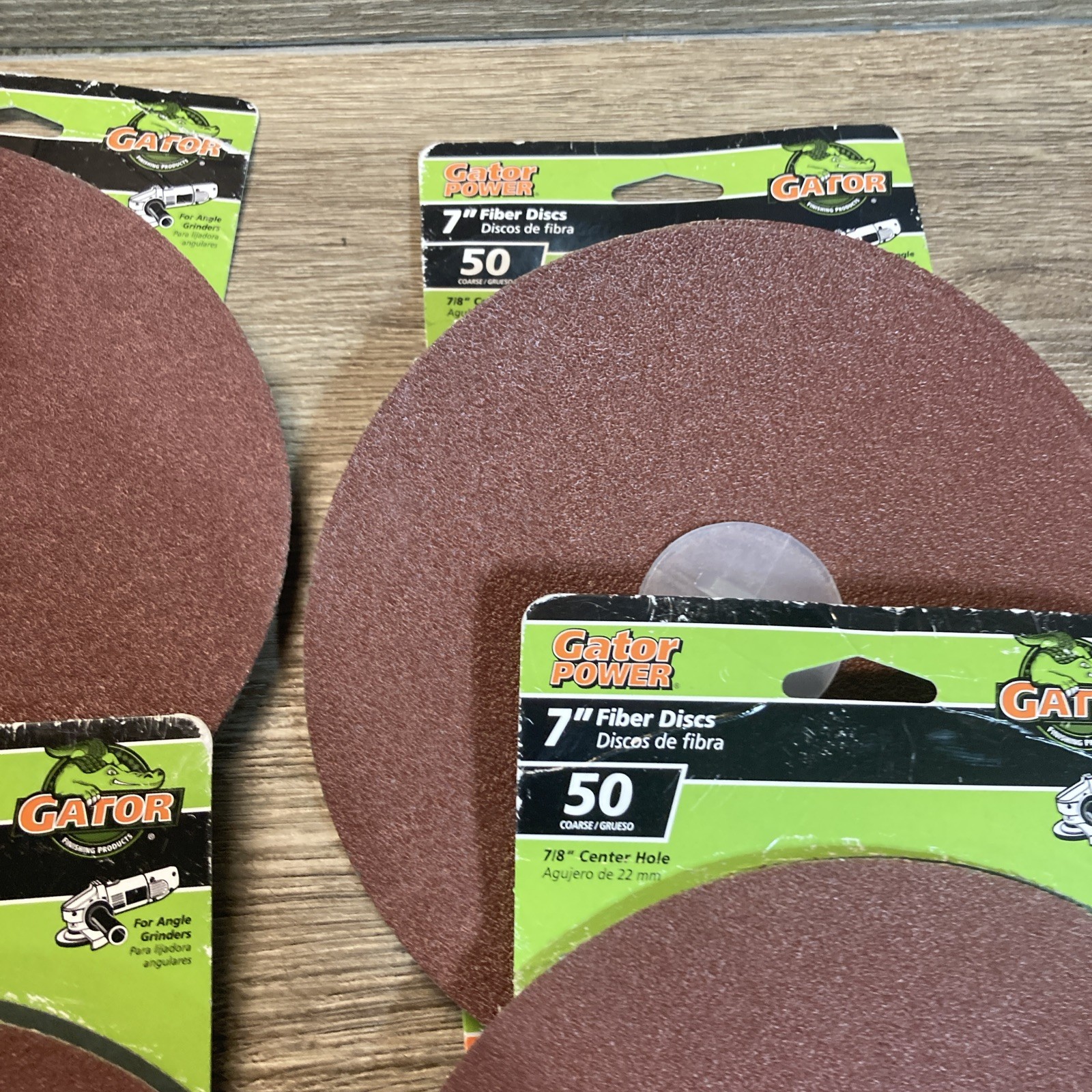 30 Packs 3 Piece Gator power 7” 50 grit Sanding Pads No. 3078 Bulk Lot