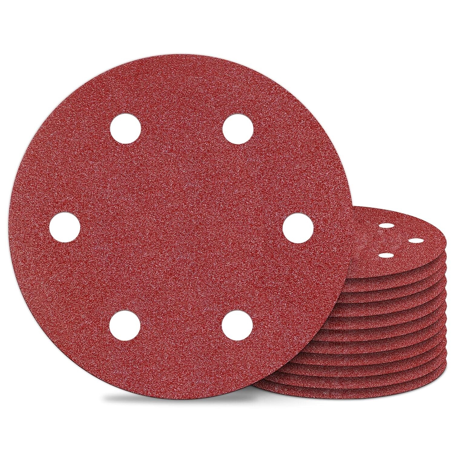 9 Inch 6 Hole Sanding Discs 240 Grit Hook and Loop for Drywall Sander 15PCS NEW