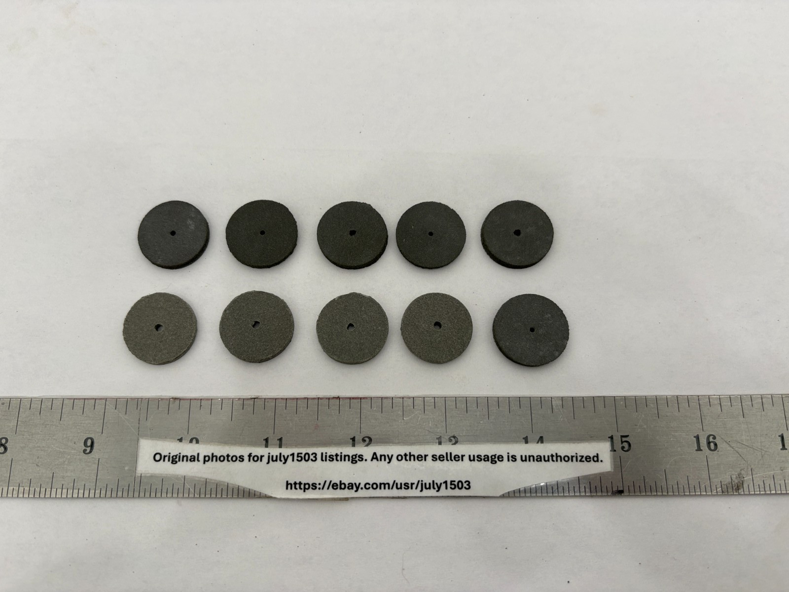 (10) NEW Rubber Emery Wheels for Dremel Grinding 7/8″ Abrasive Rotary Tool (EM)