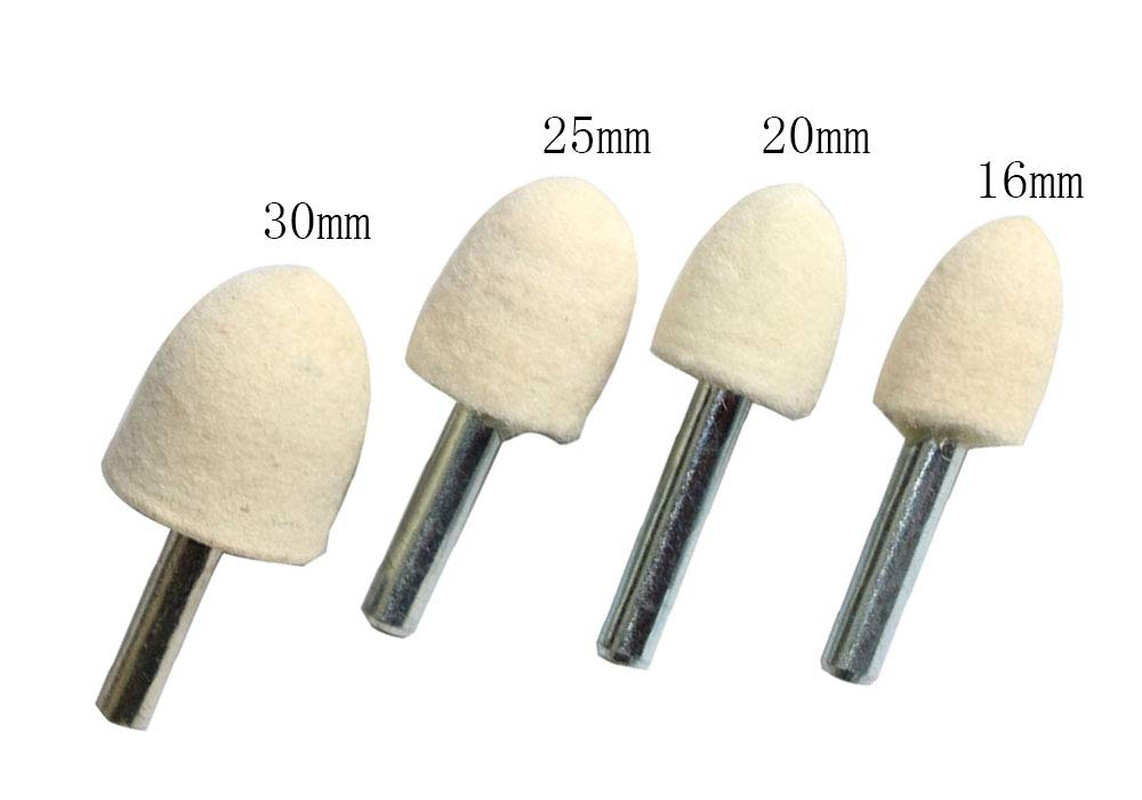 10 Pieces 1/4” Shank Wool Felt Polishing/Buffing Wheel Grinding Head Fits Elect