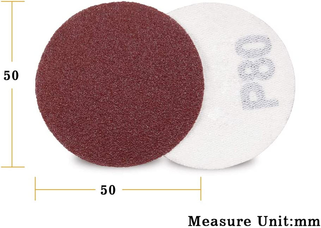 500Pcs 2in Hook And Loop 40 Grit 0 Hole Sanding Disc 50mm 0Hole Sandpaper Coarse