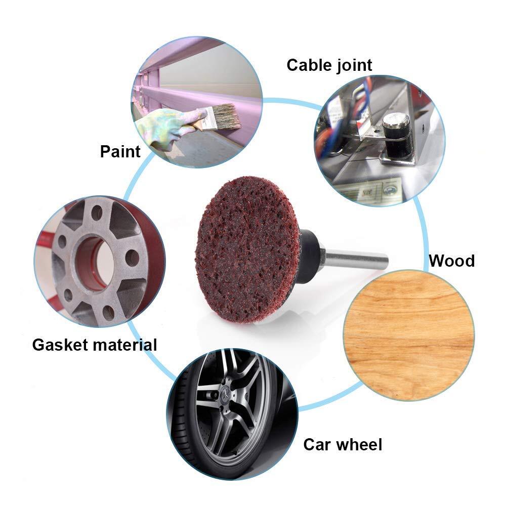 25PC 3 inch Roll Lock Sanding Disc Medium Surface Conditioning Die Grinder Drill