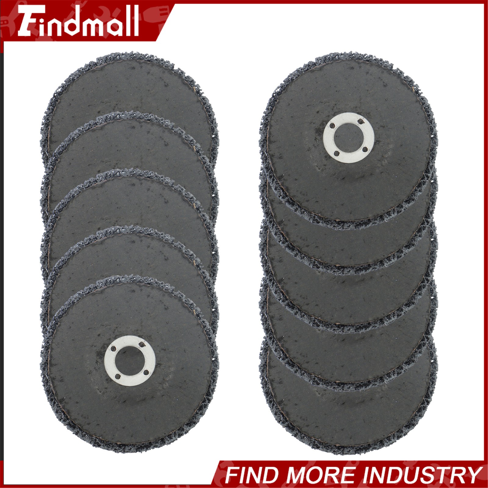 Findmall 10 Pcs 4″ x 5/8″ Black Abrasive Wheels Grinding Discs for Angle Grinder