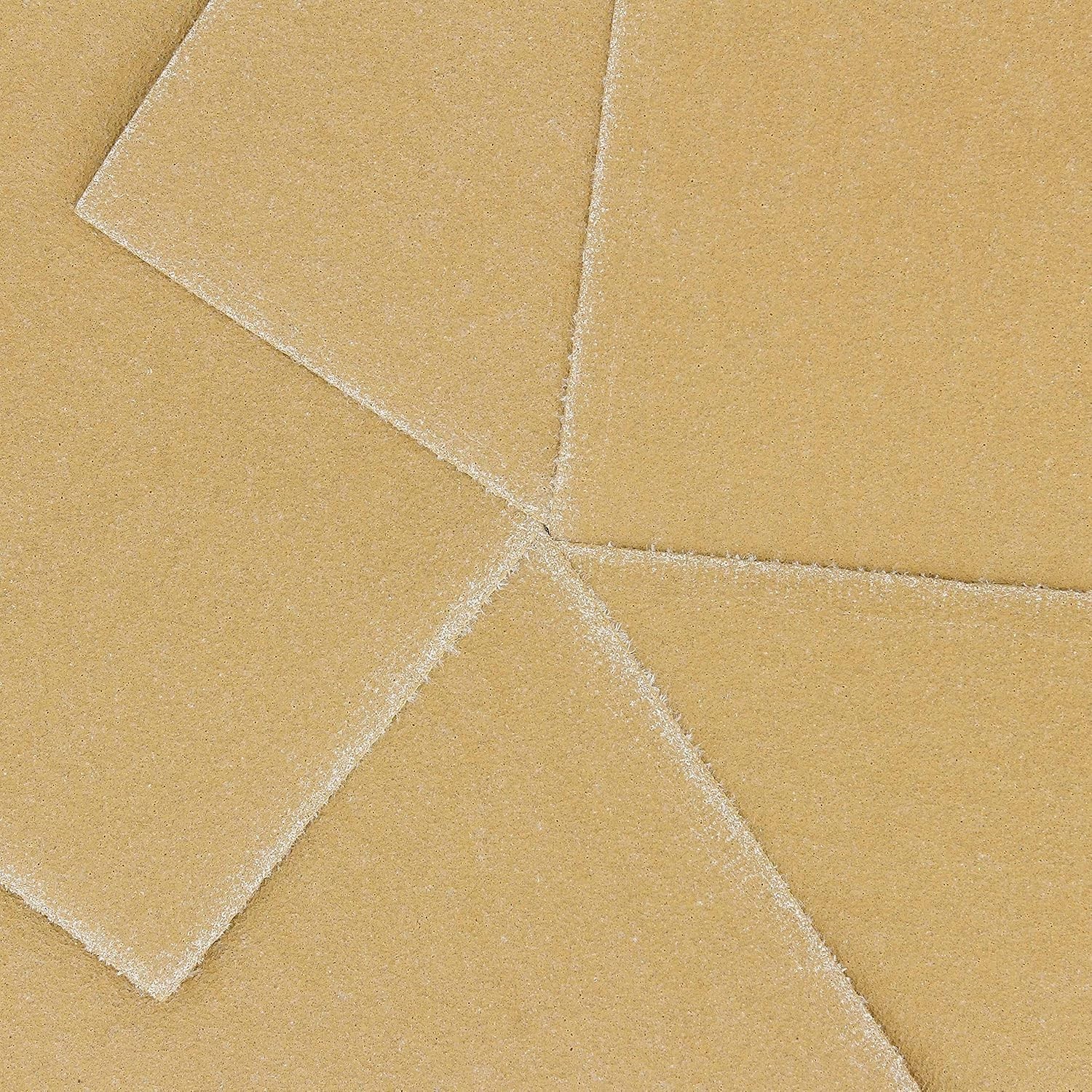 1/4 Sheet 180 Grit Sandpaper Gold Hook & Loop 4.5×5.5in for Palm Sander 25pcs