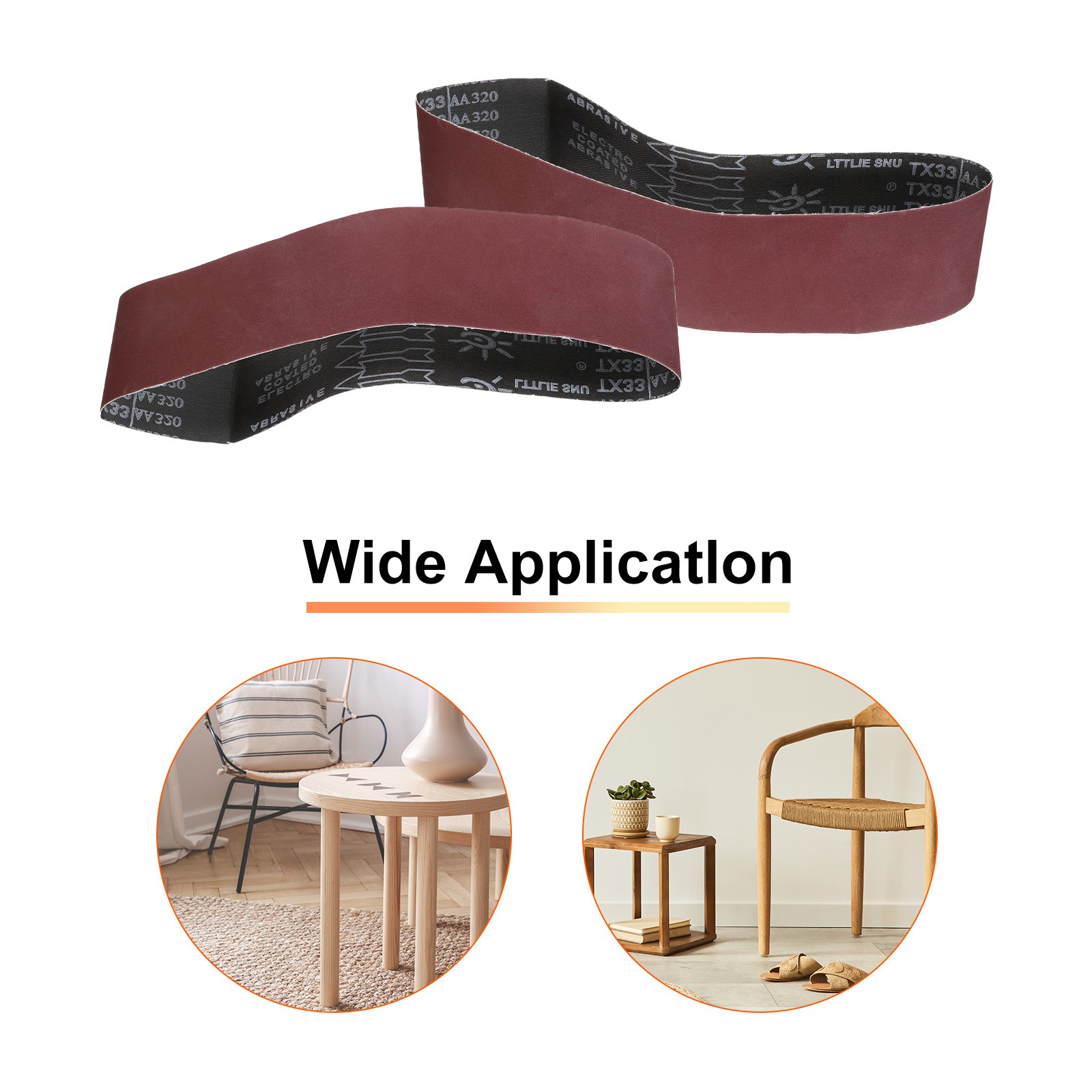 5pcs 4 x 36″ Sanding Belts 320/400/600/800/1000 Grit Aluminium Oxide