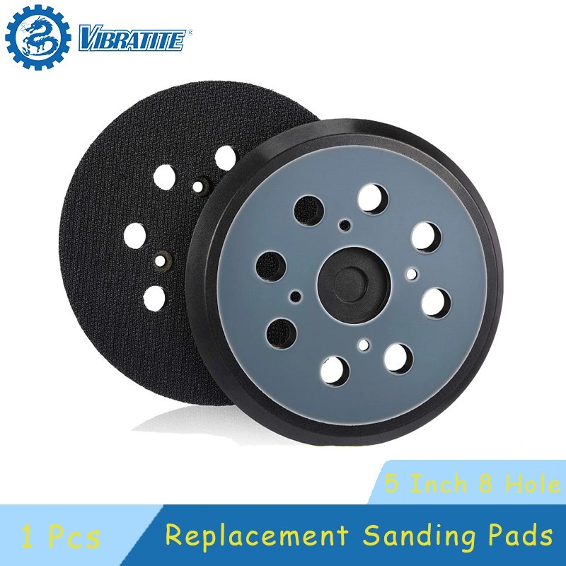 5in Orbital Sander Replacement Pad Hook Loop 8-Hole for 3-Screw 4-Screw Sanders
