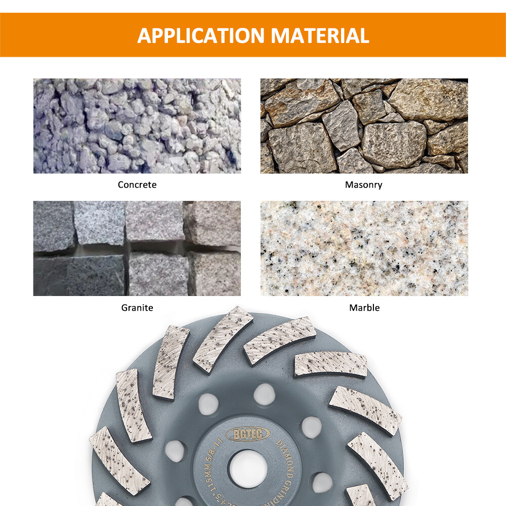 Diamond Grinding Cup Wheel 4-7 in 5/8-11 Marble Concrete Masonry Polishing Plate