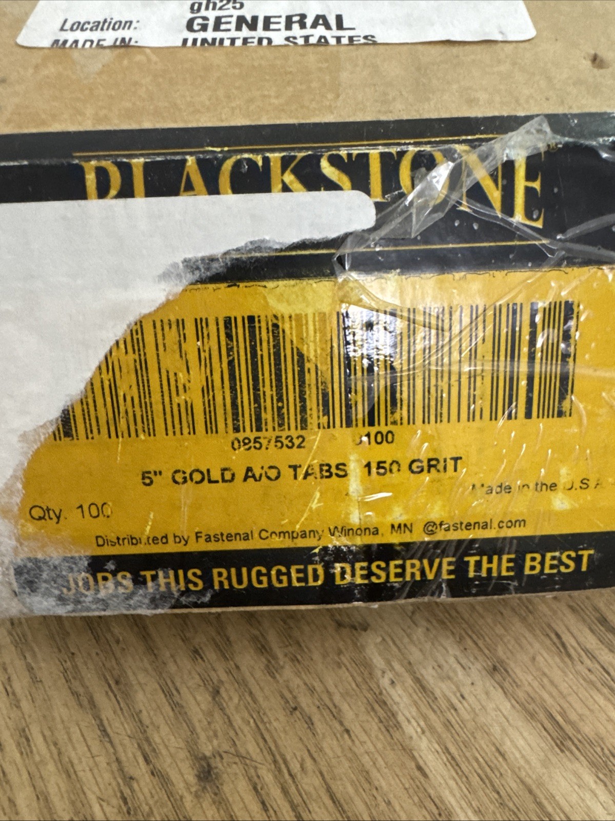 5″ gold a/o tablet 150 grit resin bond Qty 100