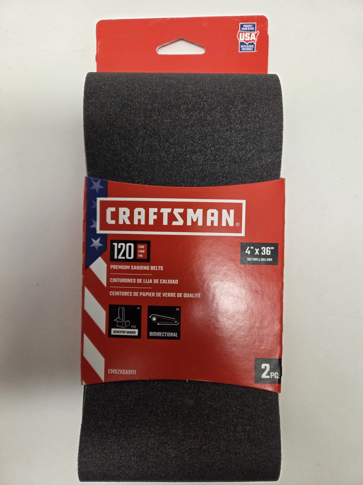 Craftsman 4″x 36″ LOT 36, 60, 80 and 120 Grits – 2 per pack BRAND NEW