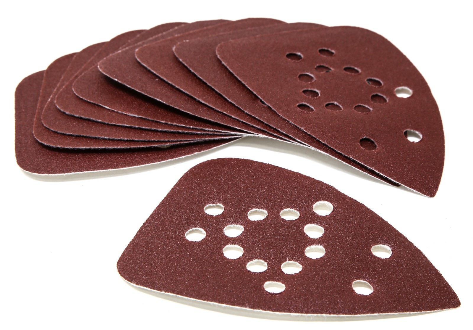 WEN 20401SP80 80-Grit Hook and Loop Palm Sander Sandpaper, 10-Pack for WEN 20401