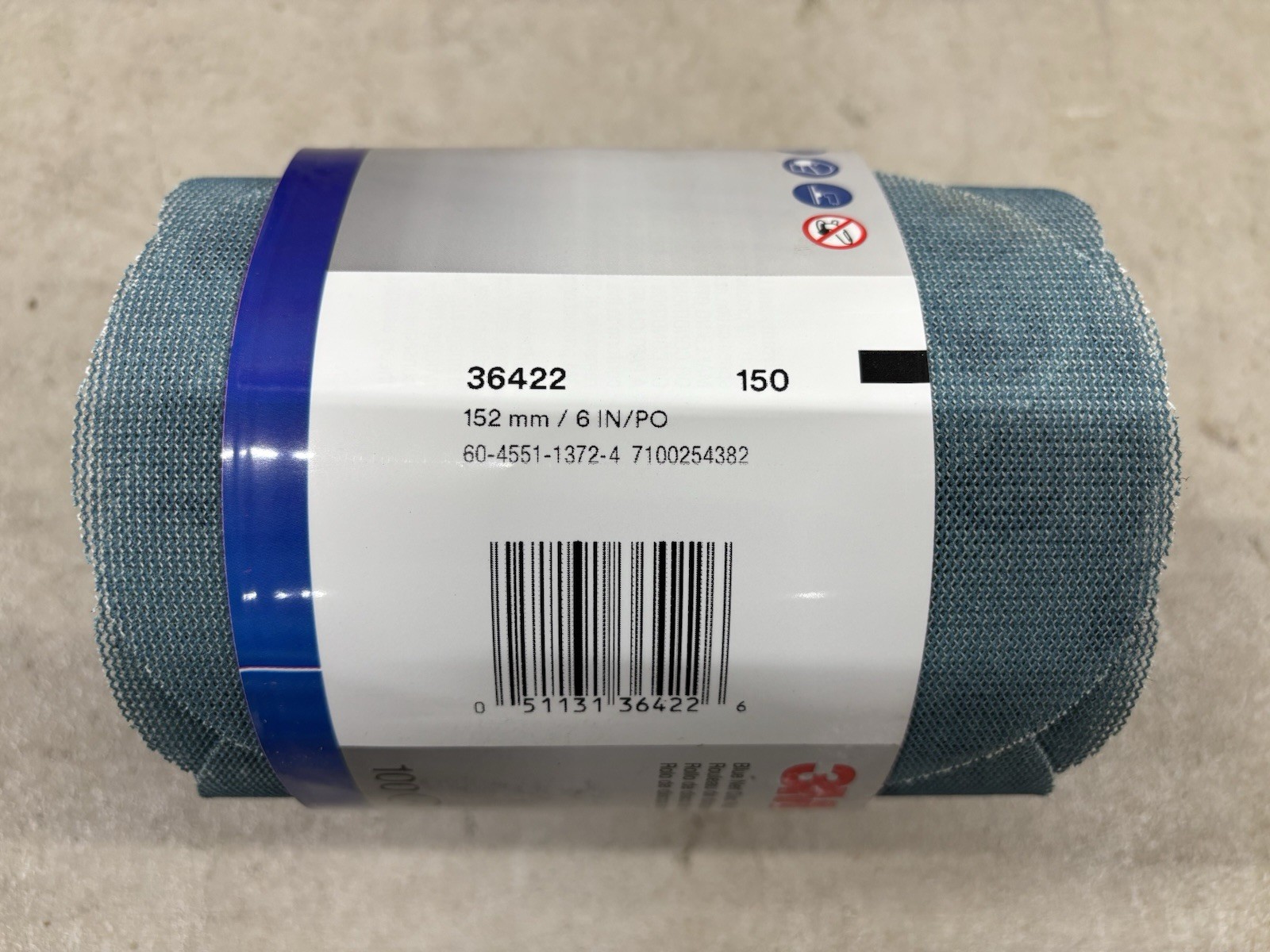 3M Blue Net Disc Roll 36422 150G 6″ Single QTY 100 Roll