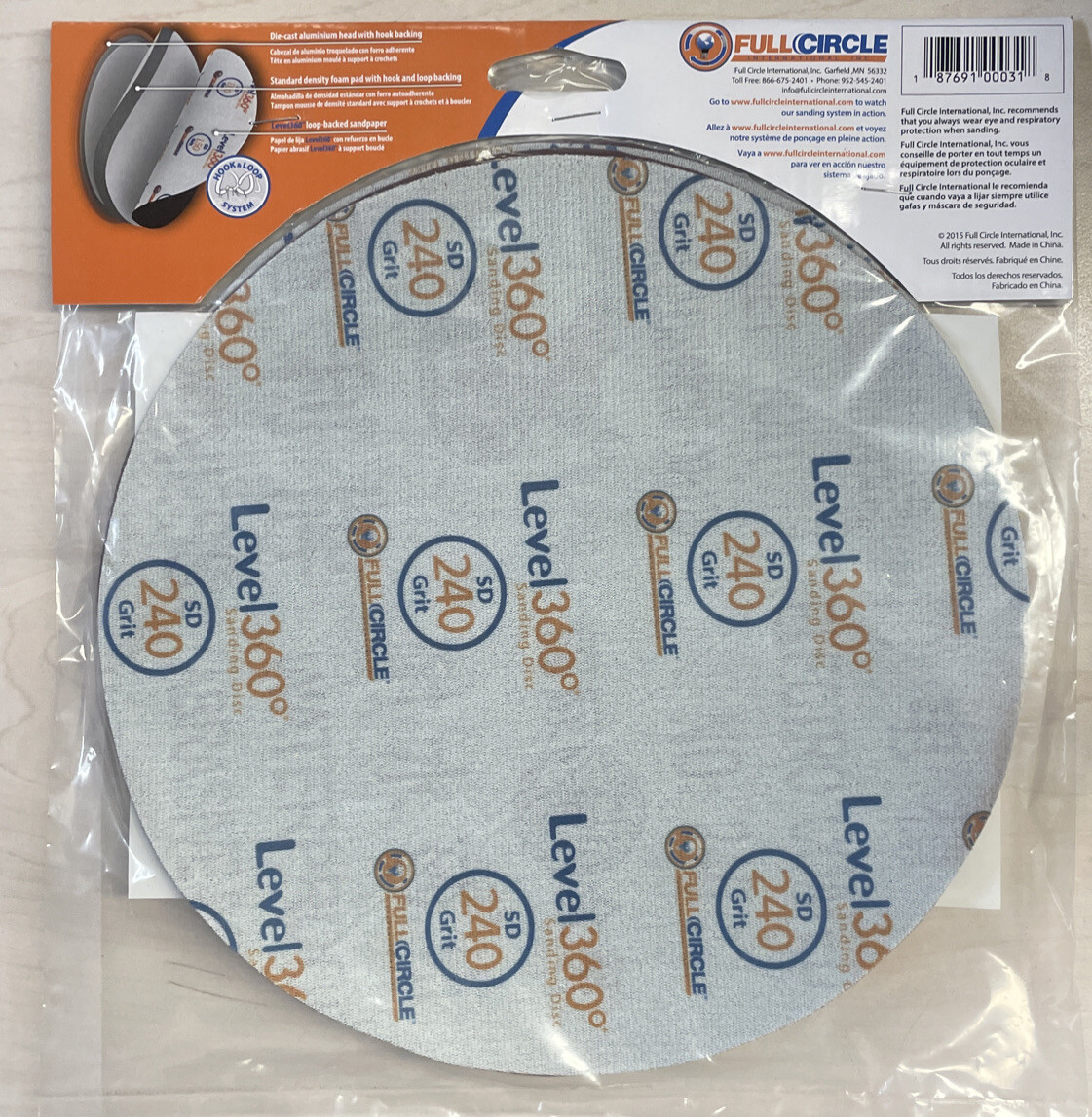 Radius 360 Drywall Sanding Discs, 9″ 240-Grit (5 Pack) Fits PC 7800