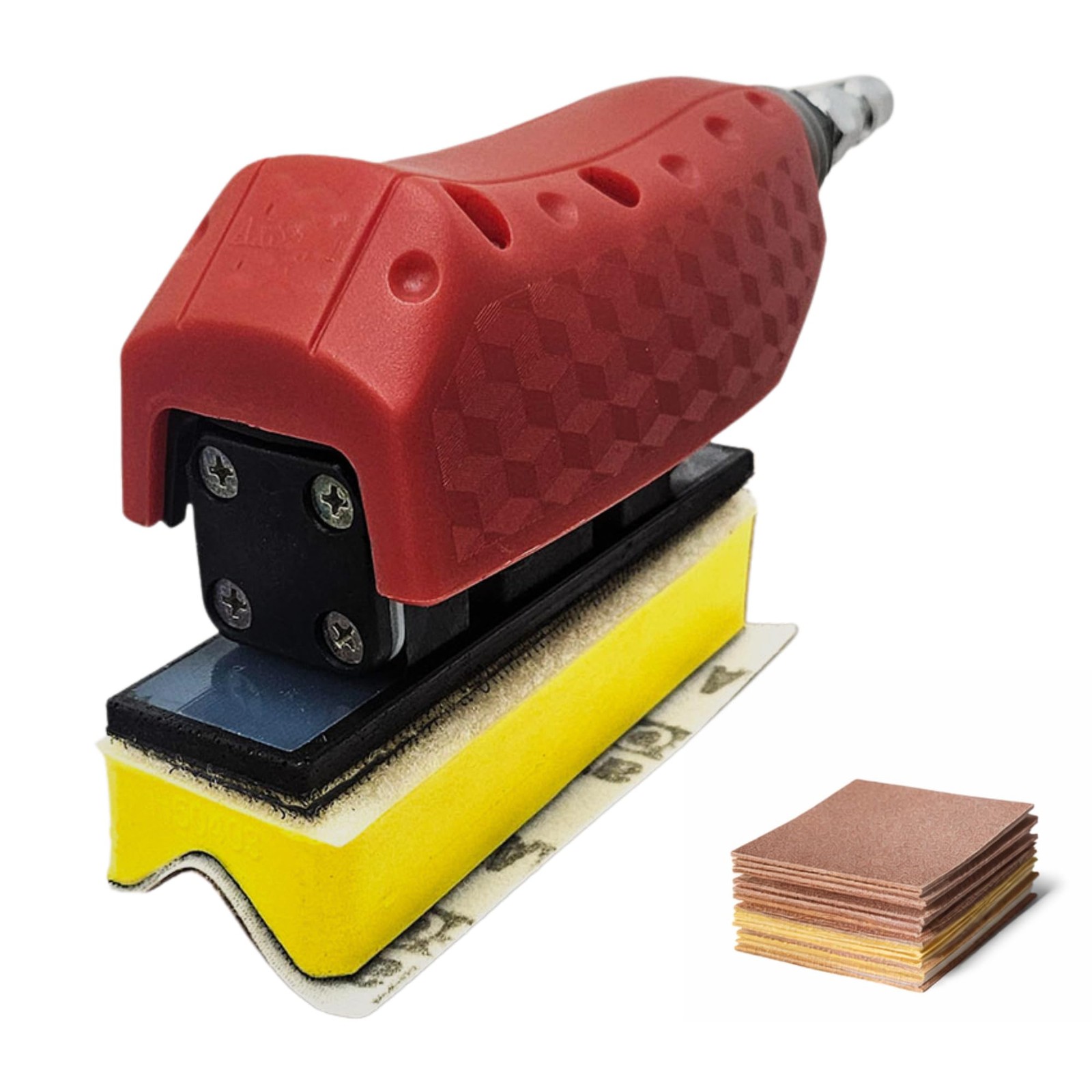 AxSand Straight Line Air Sander +13 contoured sanding blocks + 60 Sandpaper s…
