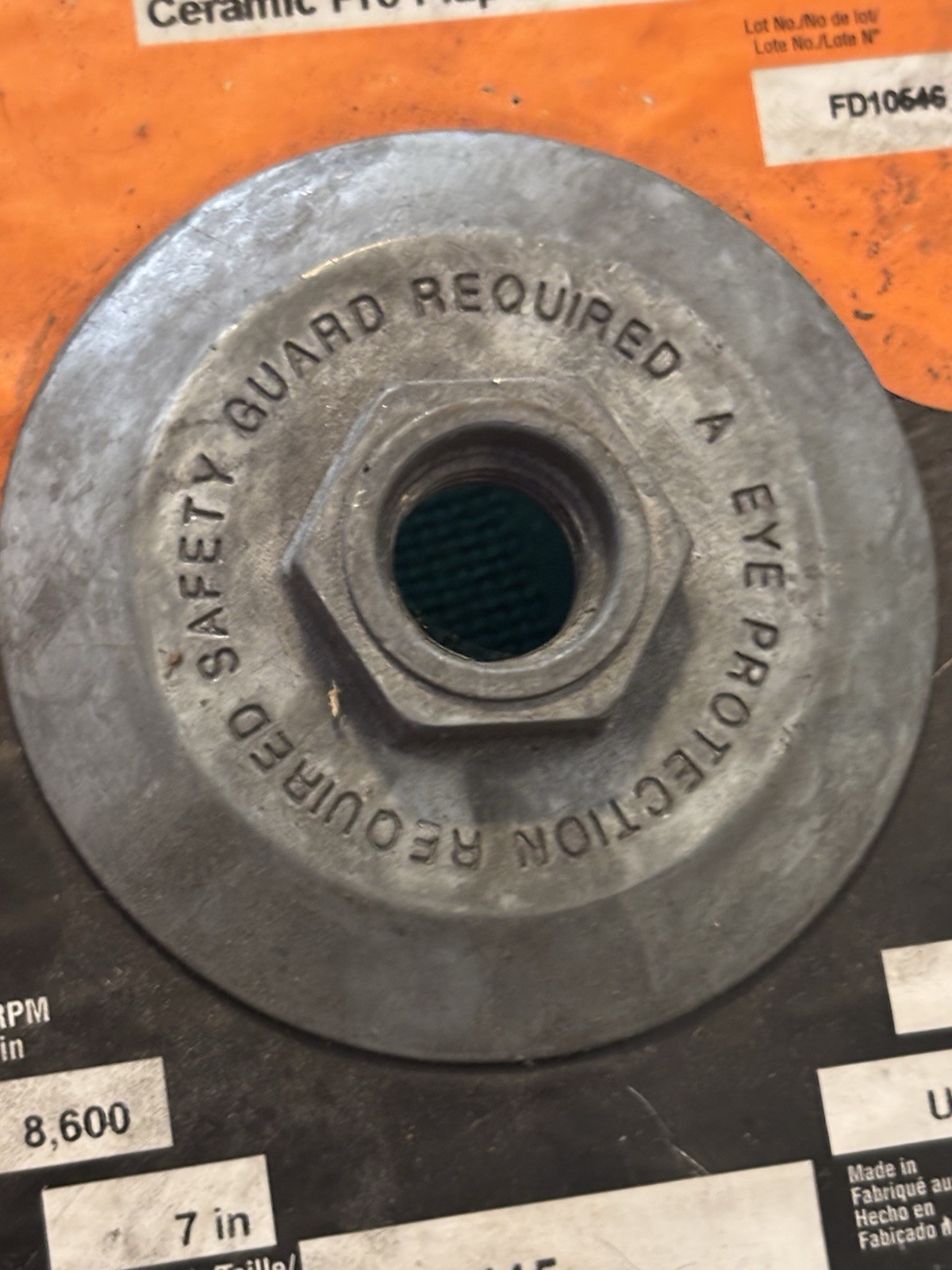 Standard Abrasives Ceramic Flap Disc 8600 RPM 7” 40 Grit TY27 Grinding Wheel.