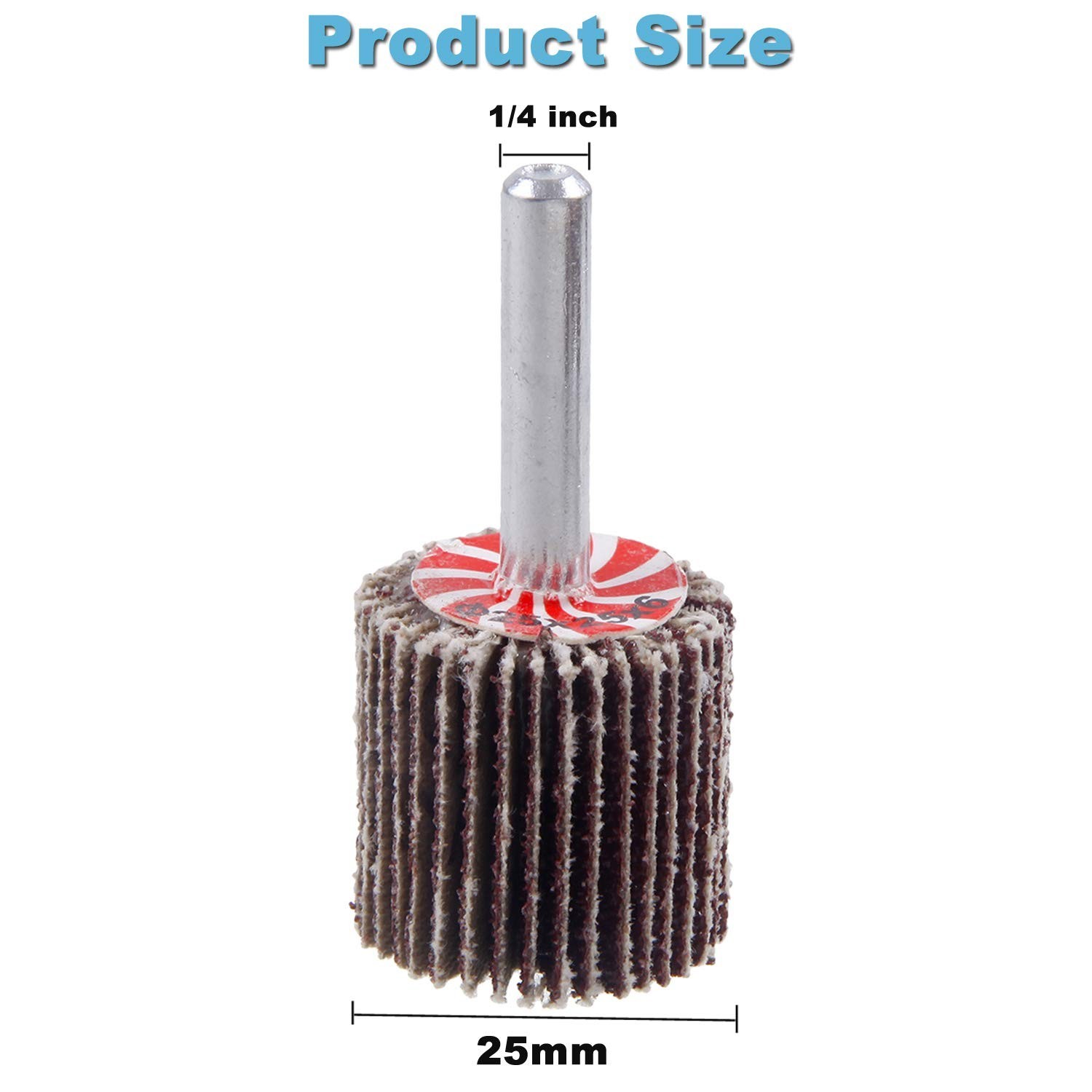 Durable 50 Pack Flap Wheel Sander | 1/4″ Shank for All Drills – 80 Grit Power
