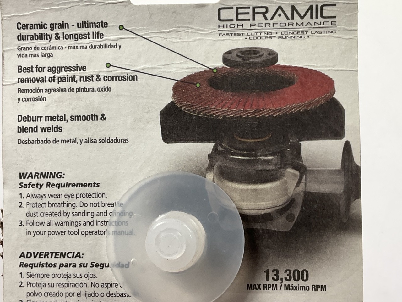 Color Extra CX8315 4-1/2″ Ceramic Flap Disc P60 60 Grit