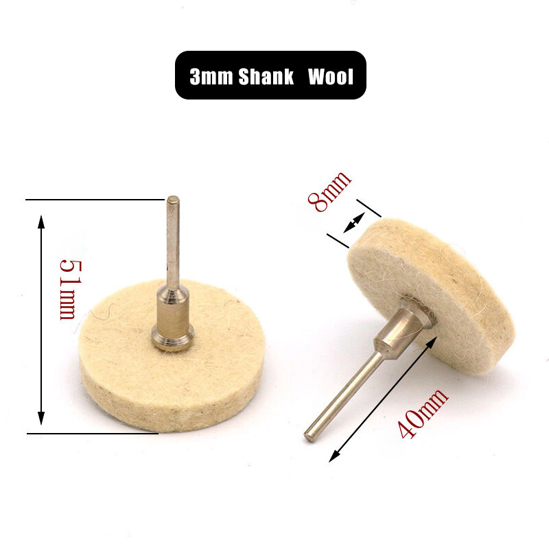 T-shaped Cloth Wheel Polishing Wool Wheel With Handle Jade Amber Agate 3*50mm