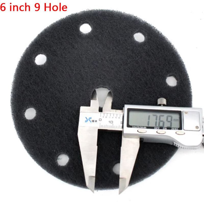 6 Inch 150 mm 9 Hole Hook Loop Sanding Discs Polishing Scrubber Grit 240/400/800