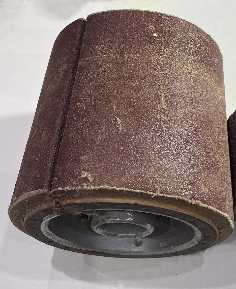 Sandpaper Drum Rubberized Coarse Surface Abrasive Wheel Set of 2 Italy