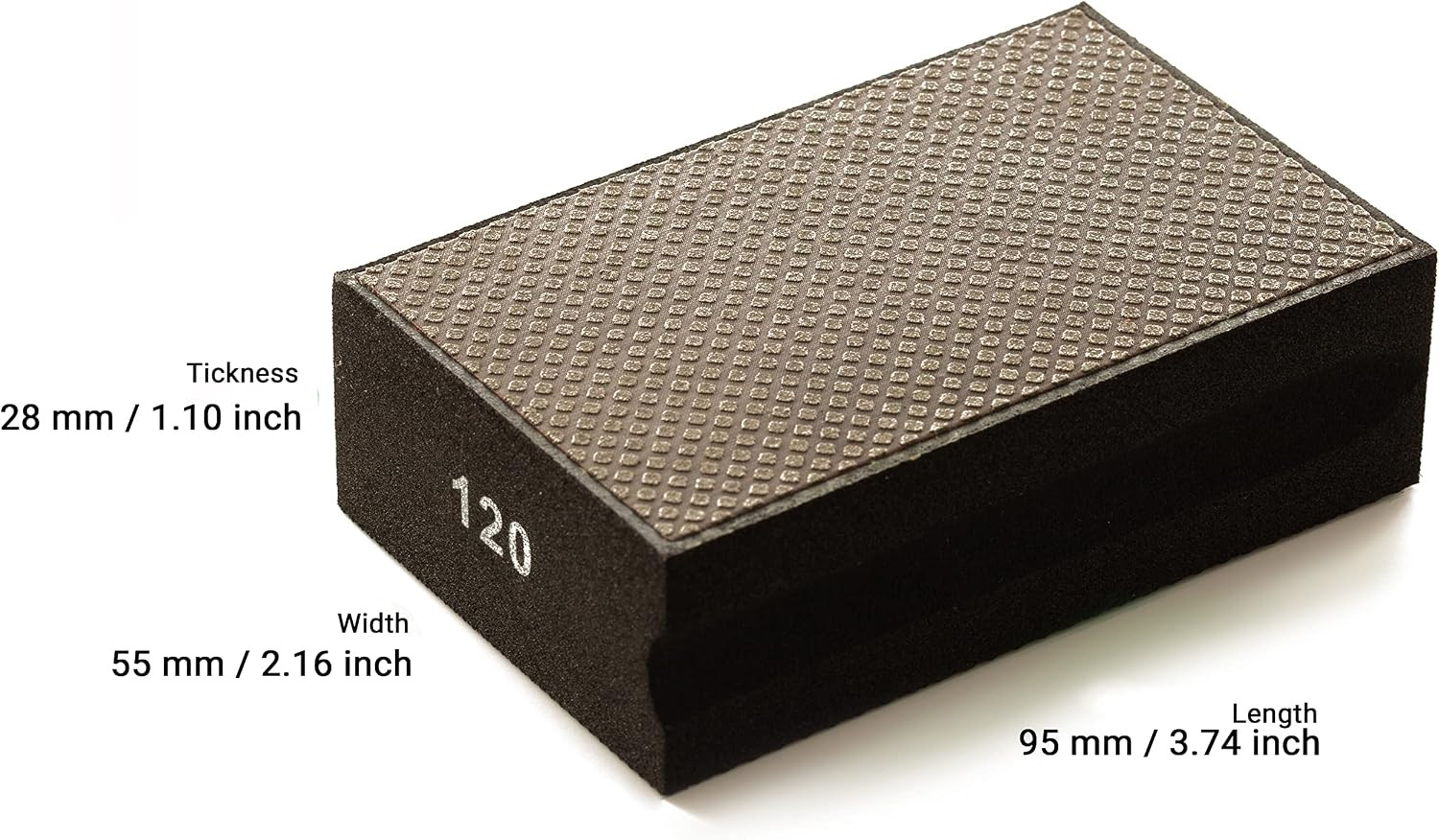 PRO Diamond Hand Pad Set – 2 Grit 60 & 2 Grit 120 Foam Sanding Blocks