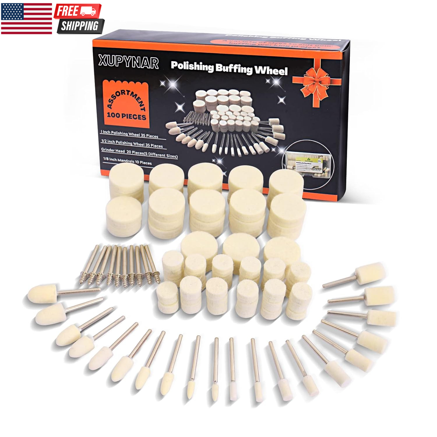 100PCS Polishing Buffing Wheel for Dremel Polishing Kit, Polishing Wheel for Dre
