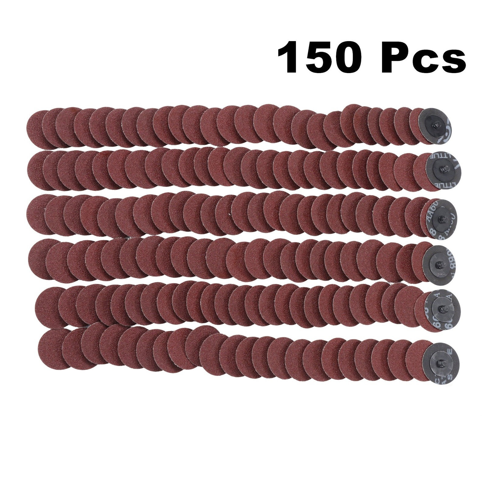 150 Pieces 2 Inch 60 Grit Medium Red Torque Sanding Discs for Die Grinder
