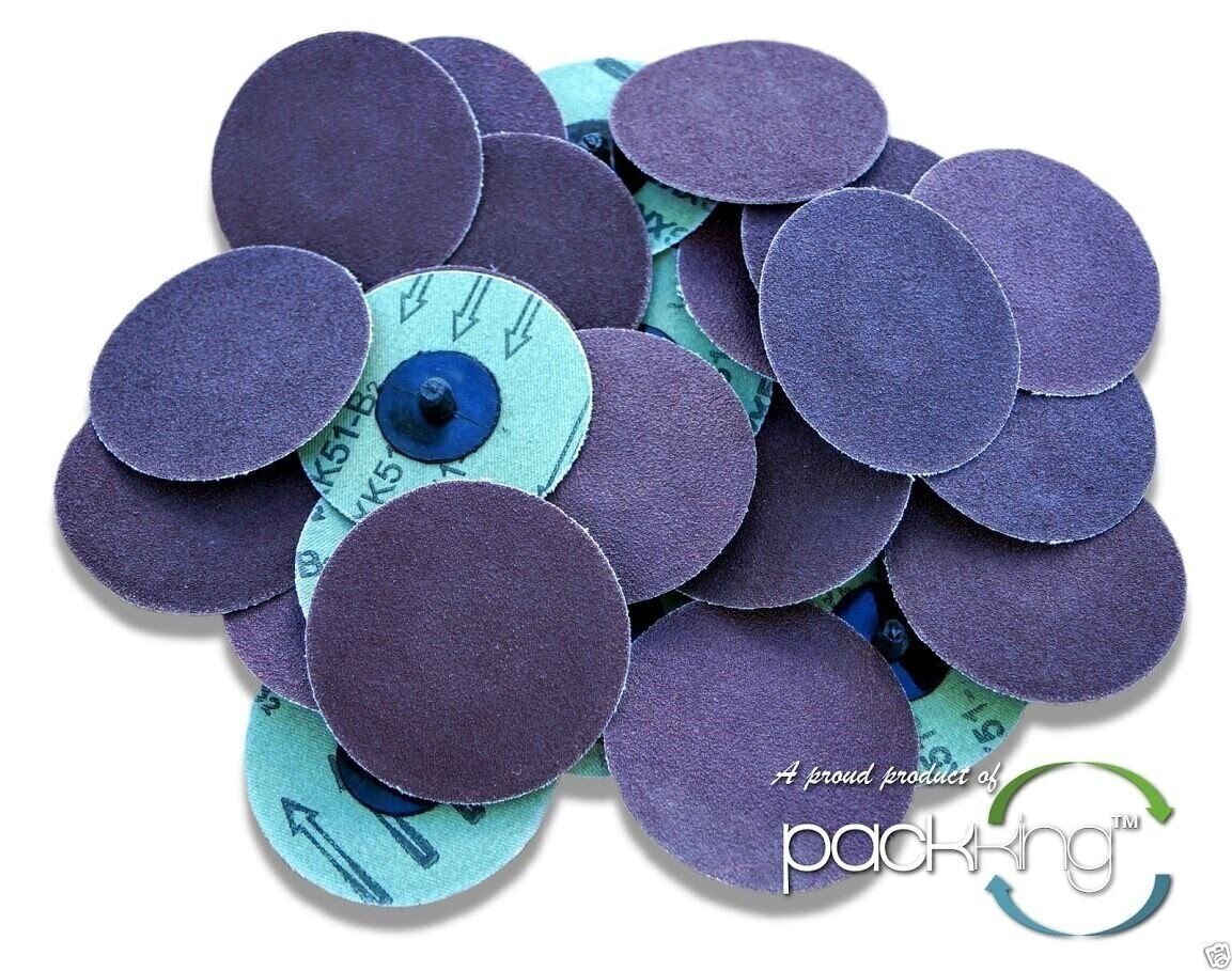 25PC 3″ ROLOC DISCS 120 GRIT R TYPE SANDING ABRASIVE ROLL LOCK MEDIUM – NEW!