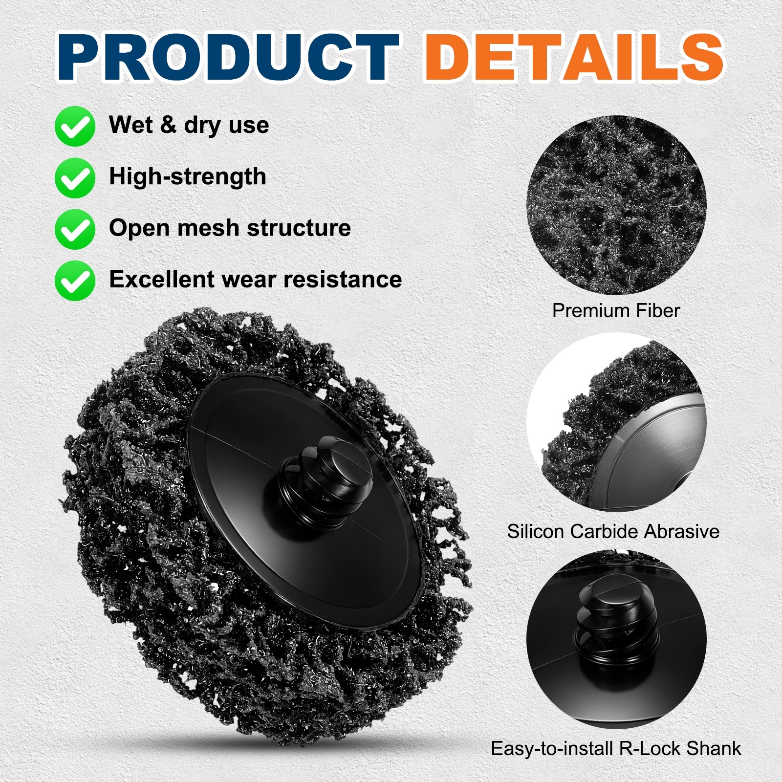 10 Pcs Diamond Sanding Discs 2″/5.1 Cm, Medium Coarse Disc, Black