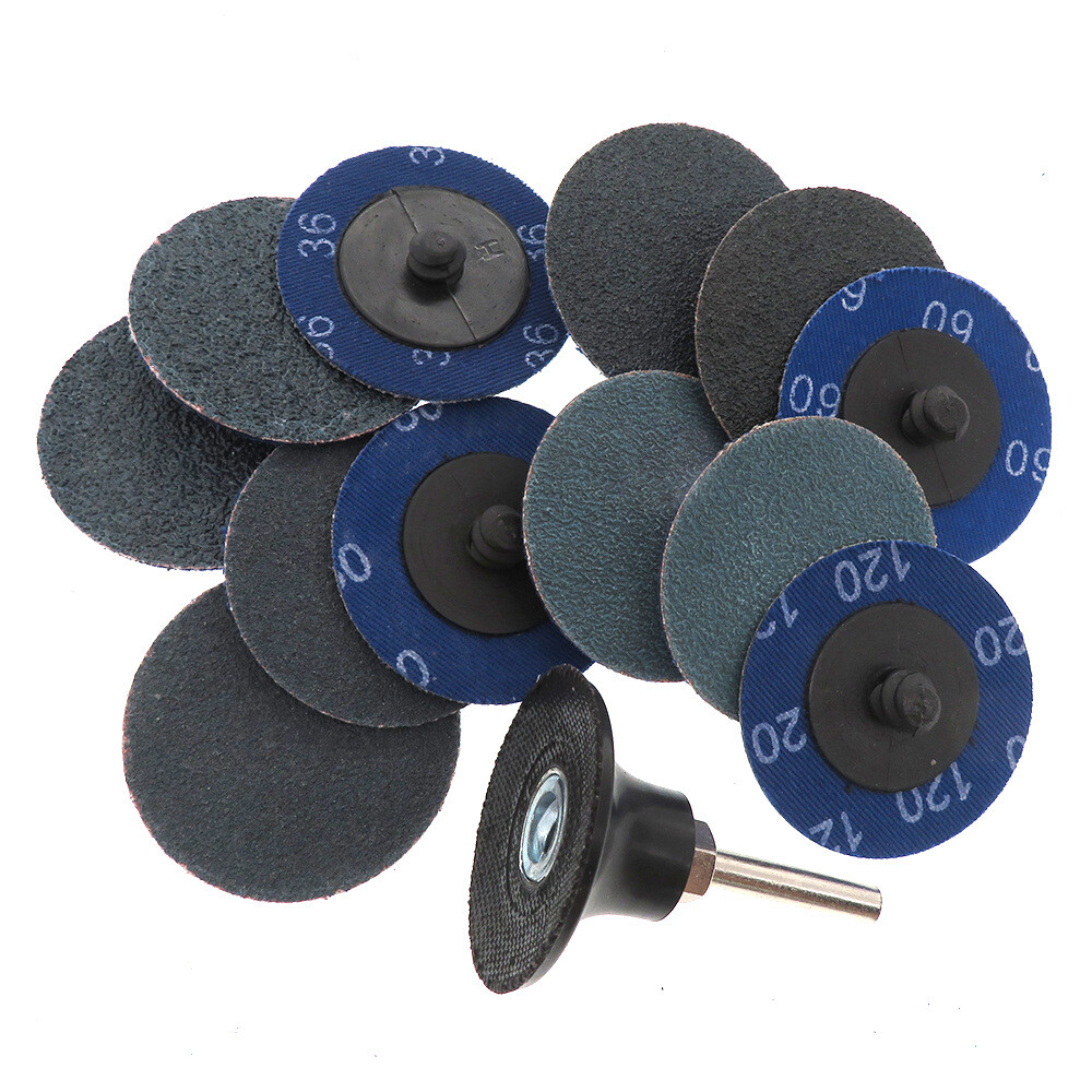 2 Inch 50mm Blue R-Type Roll Lock Quick Change Sanding Discs 36/60/80/120 Grit