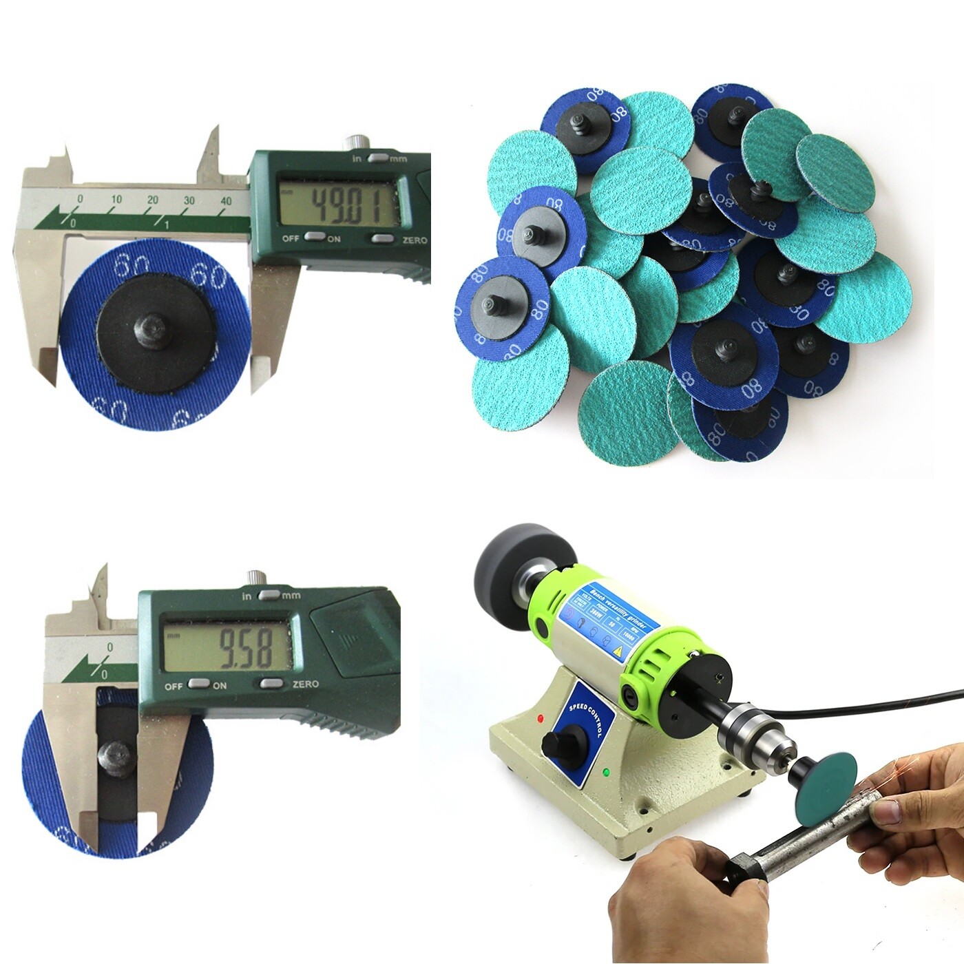 2inch 50mm Sanding Disc Quick Change 36 60 80 120 Grit Grinding Polishing Pad