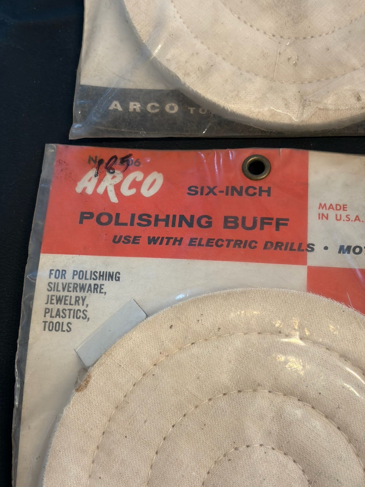 Vintage Buffing Wheel Lot ARCO A1 Williamsville DICO 10” 6” + Arbor