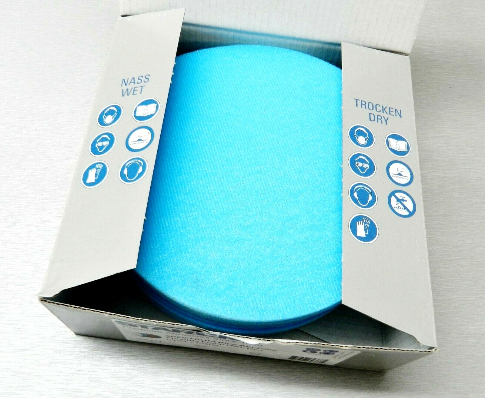 STARCKE Flexible Foam Hook & Loop 6” Grip Discs 800 Grit Blue Pack of 10