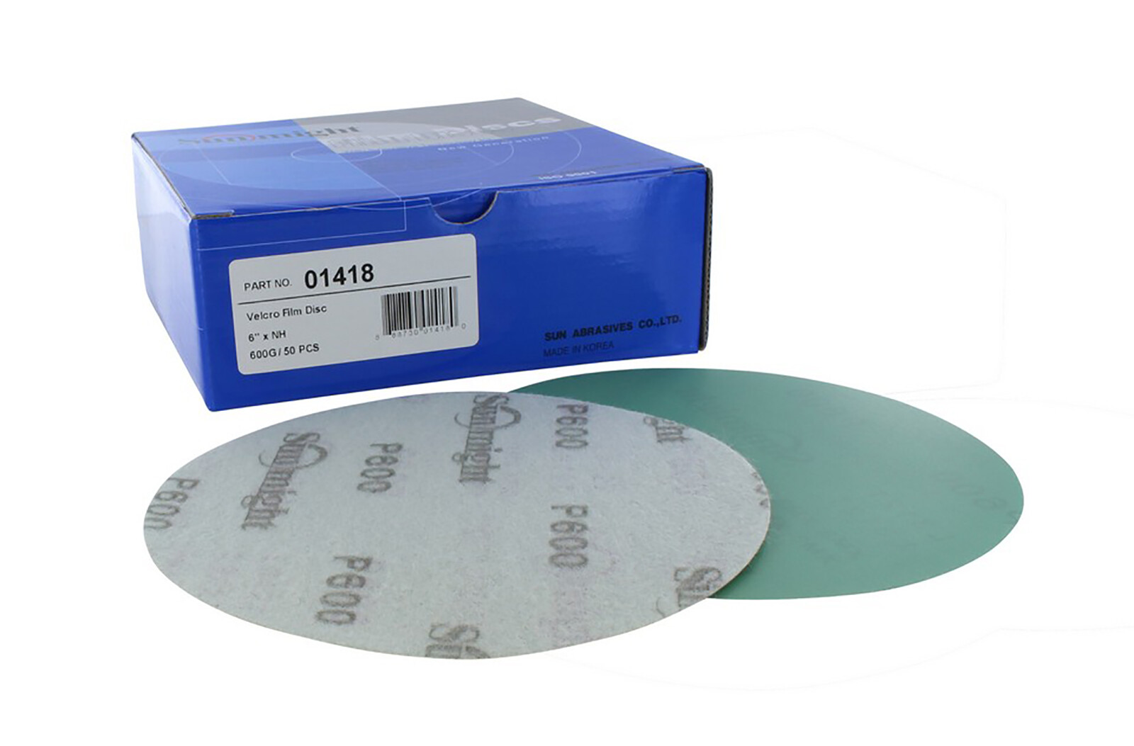 Sunmight 1418 6″ 600 Grit Film Sanding Disc, 50 Pieces