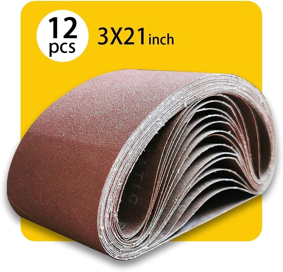 Efficient 3×21 Sanding Belt Set – Antistatic Aluminum Oxide for Smooth Finishes