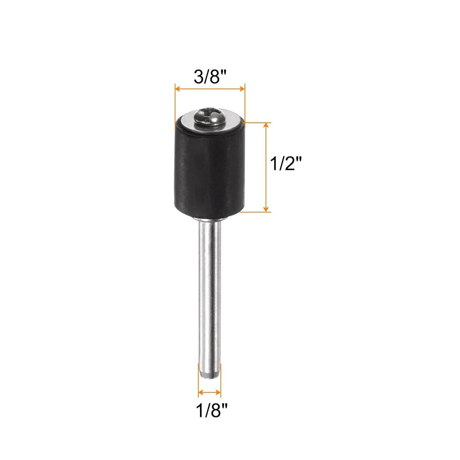 12pcs 3/8 Inch Sanding Drum Rubber Mandrels 1/8 inch Shank Sanding Sleeve Holder