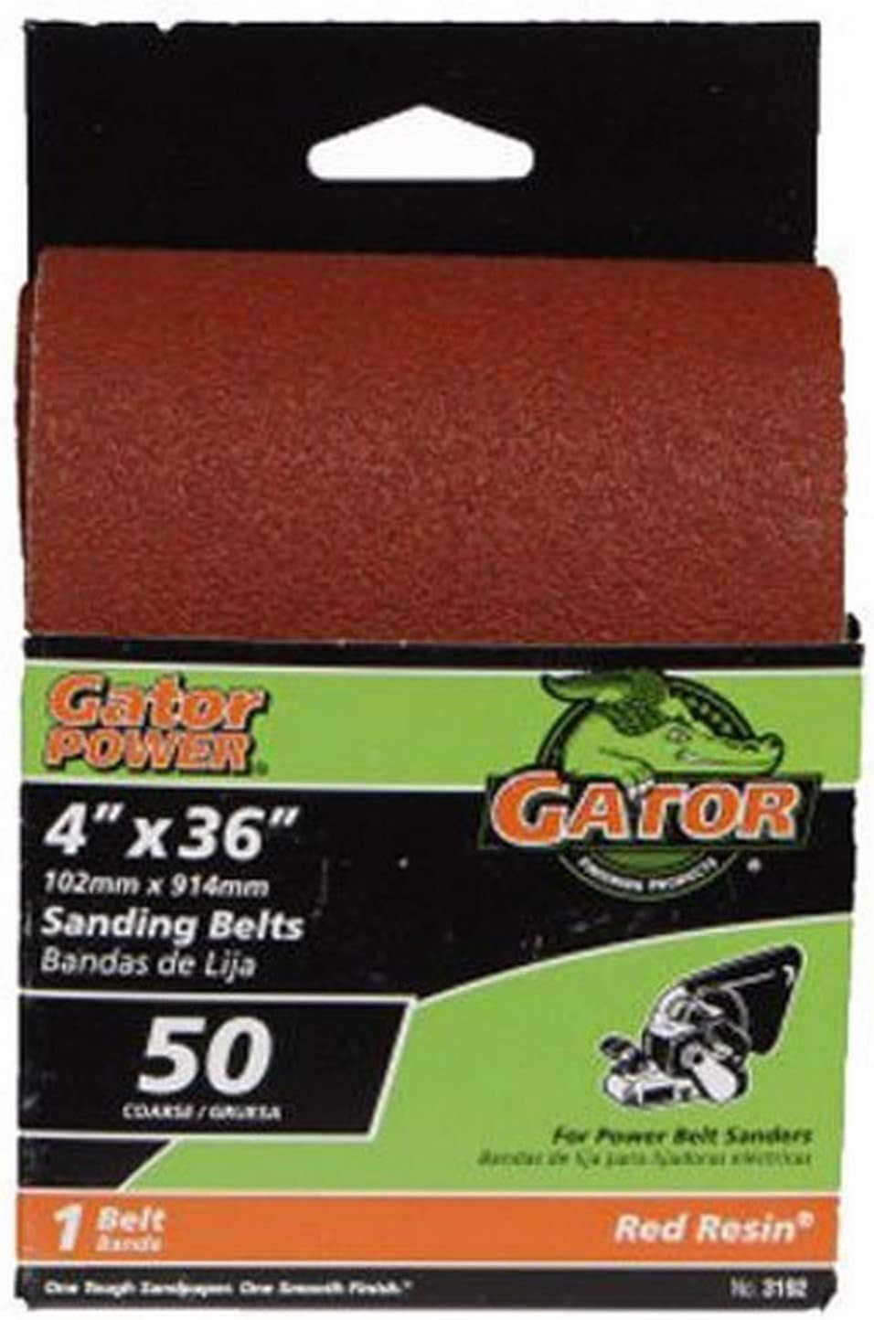 ALI INDUSTRIES 3192 50 25CT Grit Sand Belt, 4-Inch X 36-Inch