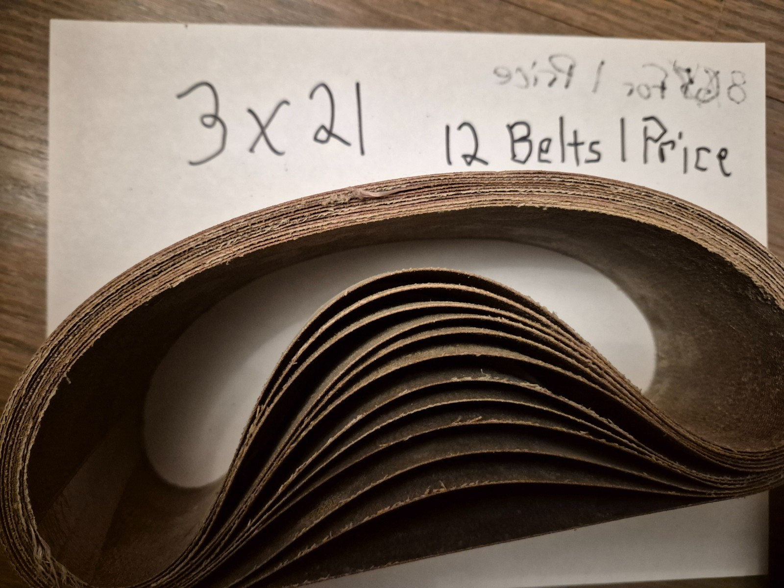 NEW GSK51 3″ X 21″ 120 GRIT POWER SANDER SANDING BELT 12 Belts for one Price