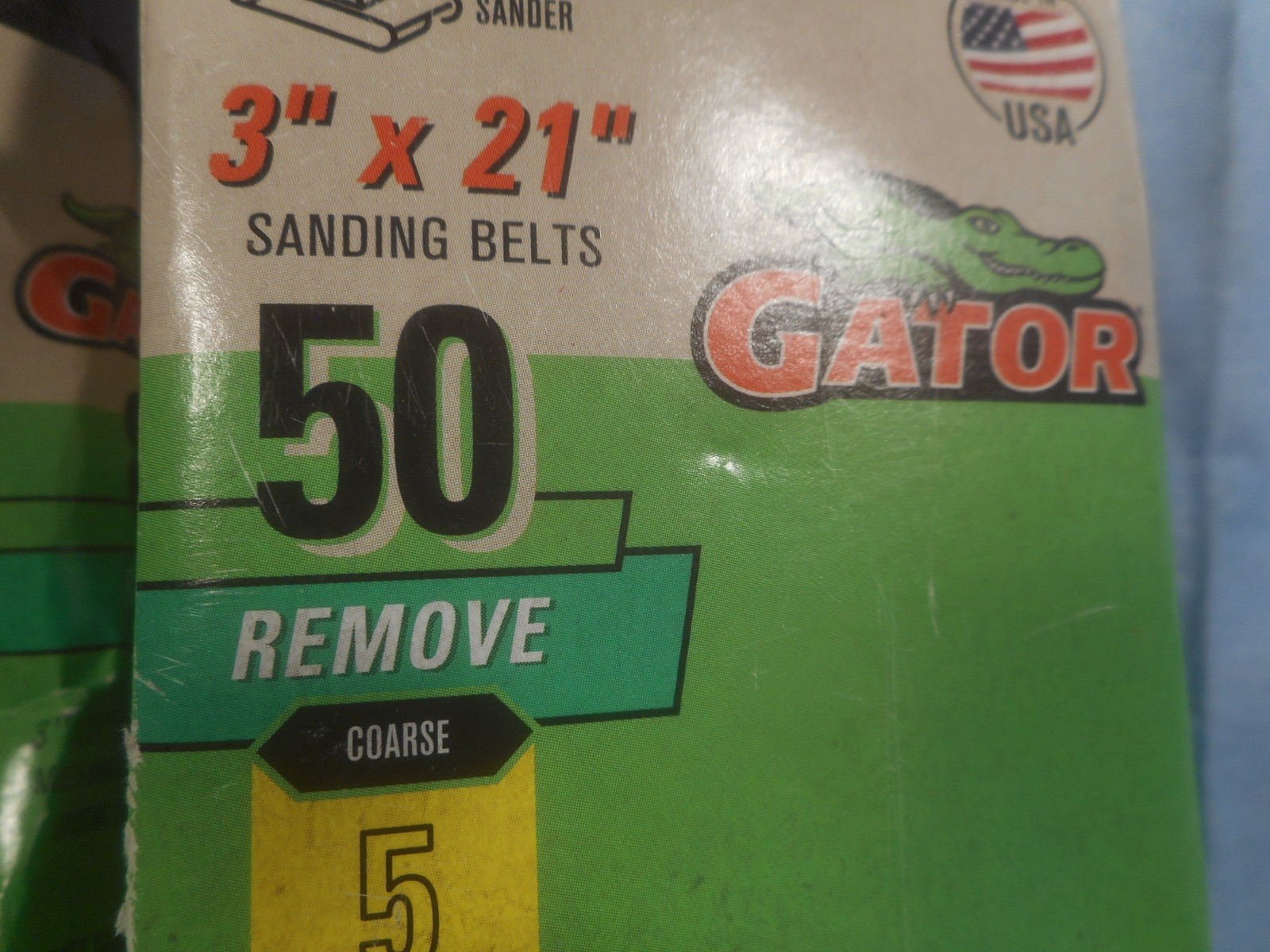 10 Gator 3″ X 21″ Sanding Belts 50 Grit Coarse & 80 Medium sandpaper