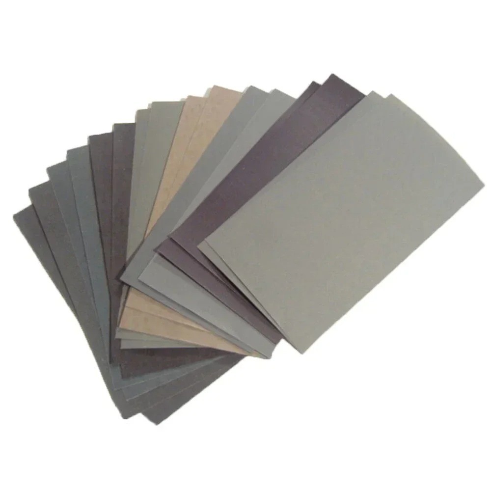 15 Pcs Sandpaper Sheets, 13 Grits 120–5000 Wet Dry Assortment for Wood & Metal
