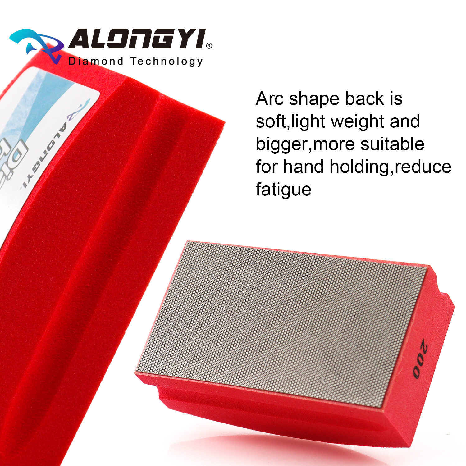 Electroplated Diamond Polishing Hand Pads Arc Shape Back for Glass Stone Granite