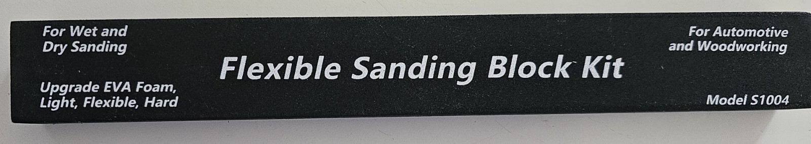 7PCS Sanding Block Kit Flexible EVA Foam Wet or Dry Autobody Hand Sanding Black