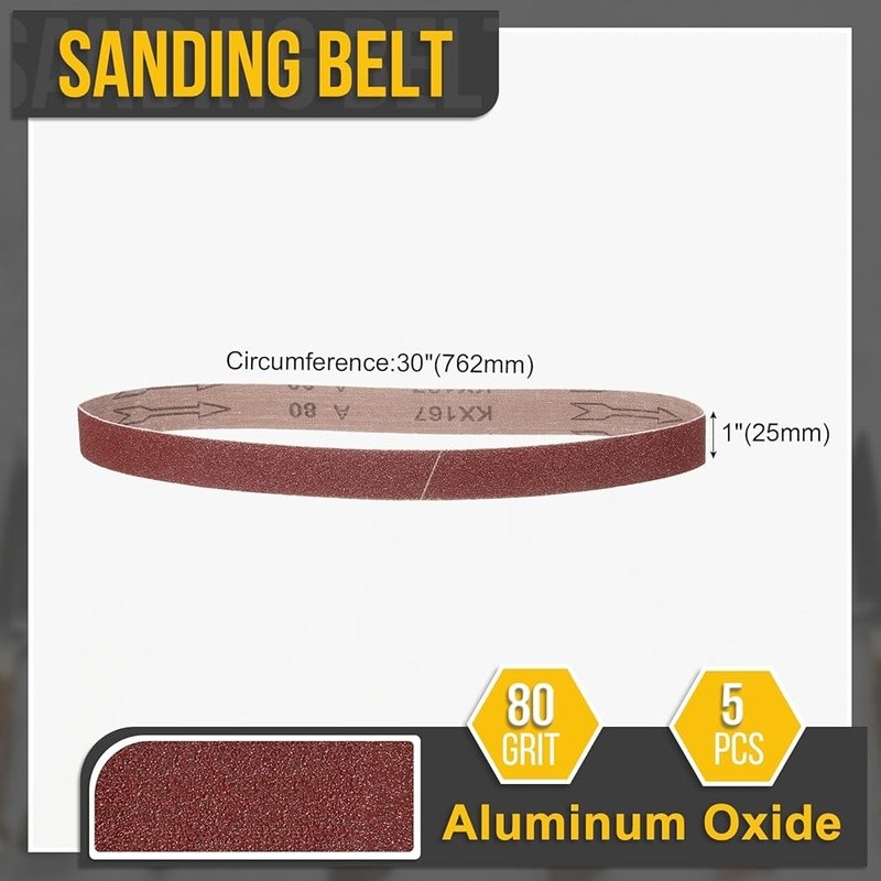 Abrasive Belts Knife Grinding Metal Polishing Woodworking Rust Removal 80 Grit