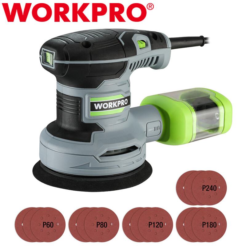 WORKPRO 5″ Random Orbit Sander 2.5Amp 7000 to 14000 RPM 6 Variable Speeds Sander