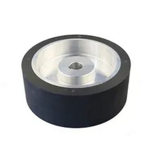 200*75*24mm Solid Rubber Contact Wheel with 8*3mm Keyslot Balanced Belt Grinder