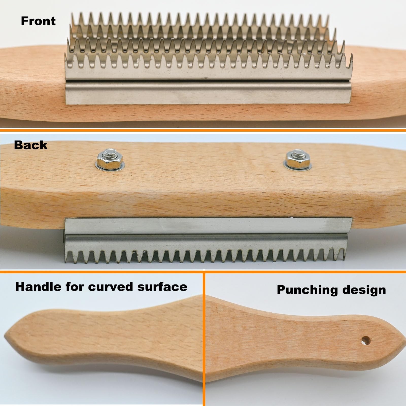 Buffer Wheel Rake, Polishing Tool with Stainless Steel Rake Teeth Head and Ha…