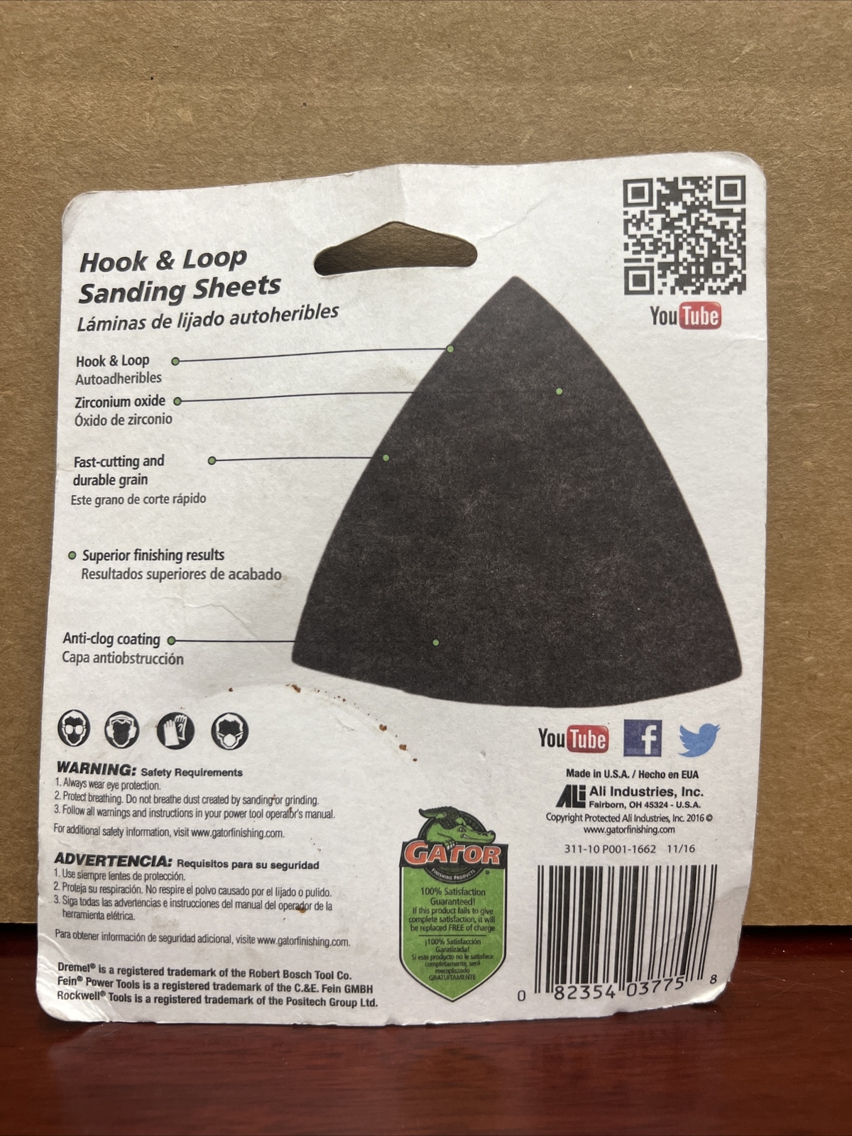 GATOR “Asst HL Sandpaper,No 3775, Ali Industries