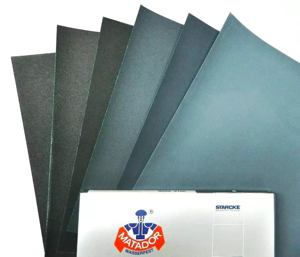 Matador Abrasive Sandpaper 30 Sheet Wet Dry 600 Grit 9×11 Silcon Carbide Starcke