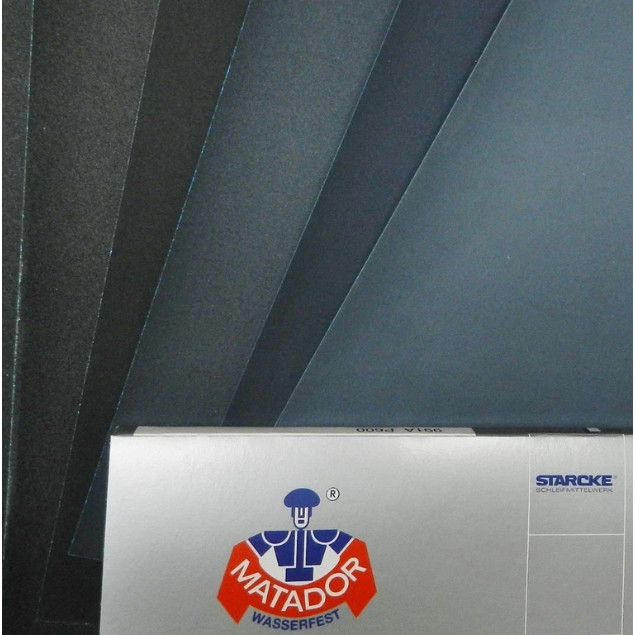 Matador Abrasive Wet Dry Sandpaper 30 Sheets 2000 Grit 9×11 Silicon Carbide Made